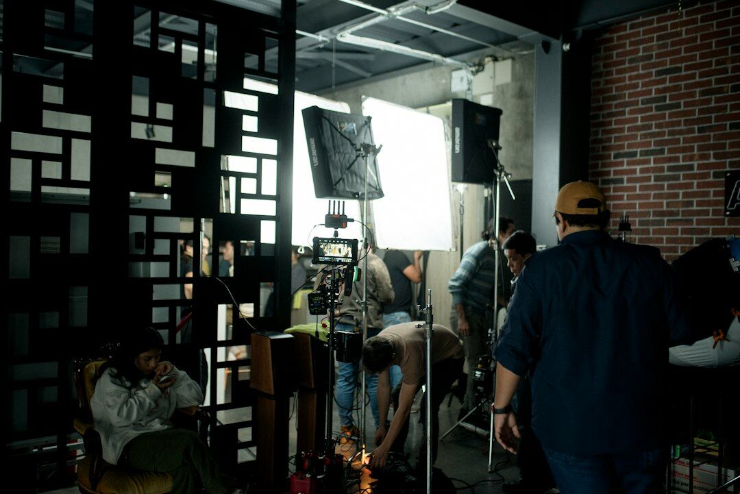 actor on film set