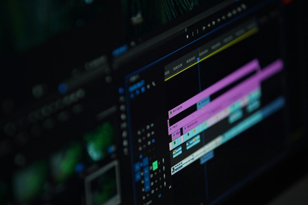 video editor at work