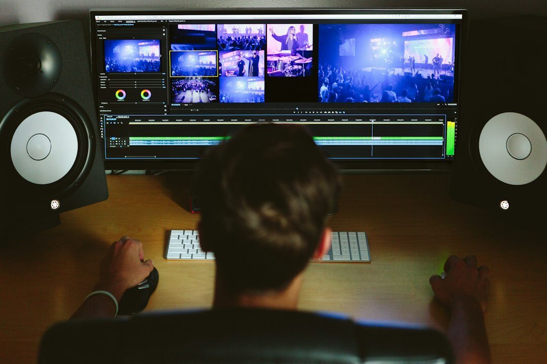 video editing software on computer