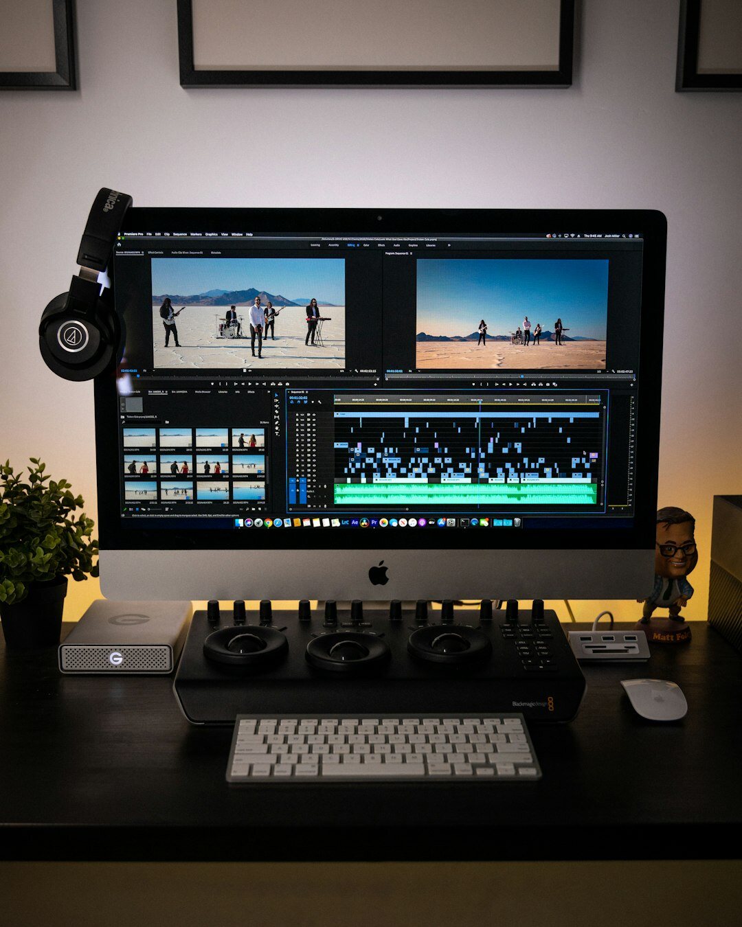 sound design tools on desk
